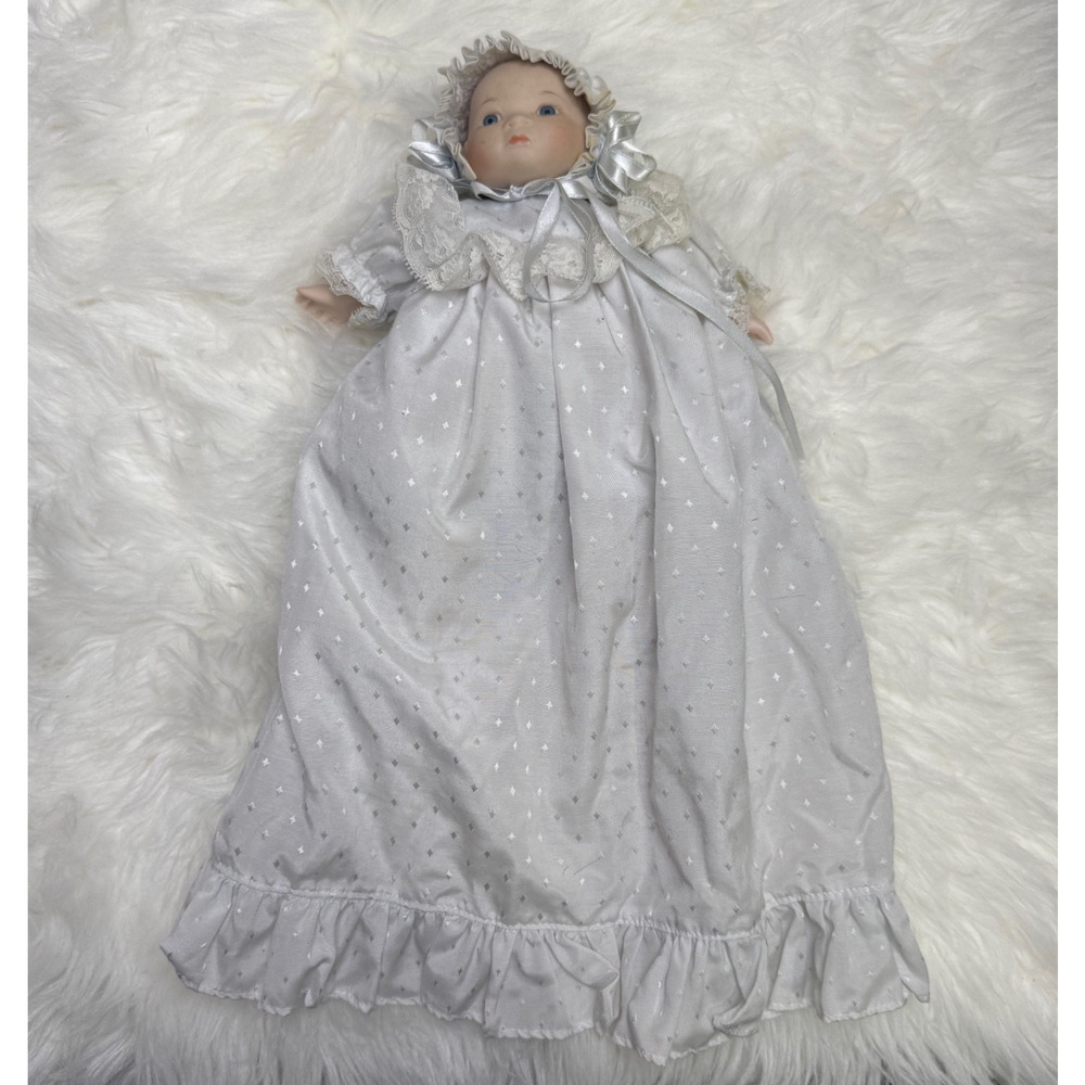 Dynasty Doll Collection Vintage Porcelain Doll Michelle baby 9" Decor FLAW